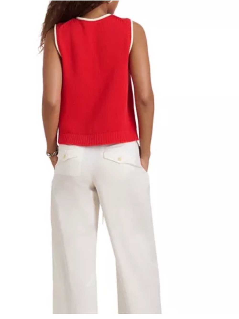 Alex Mill Bridget Tipped Sweater Vest - Picture 3 of 8